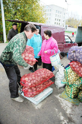 Картошкой и луком из Комсомольского района горожане запасались на зиму.