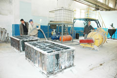 Производство опытной партии изделий из ячеистого бетона.